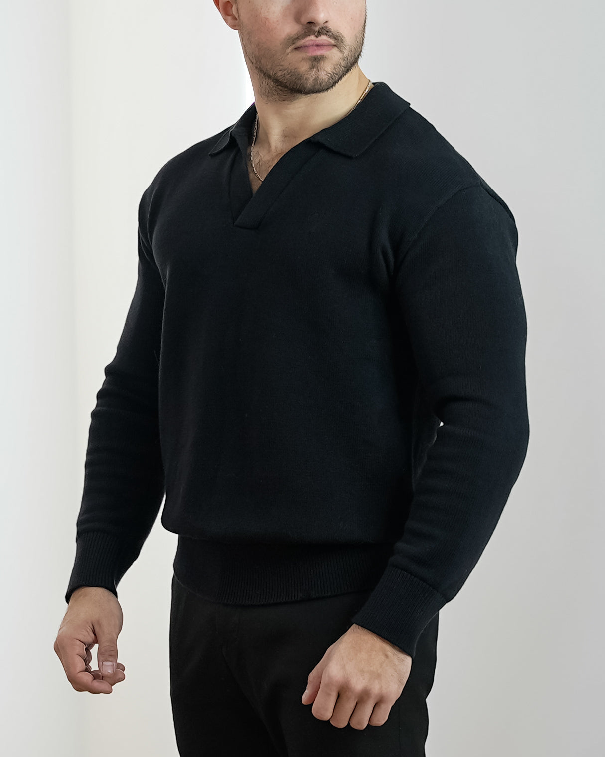 Pull Polo - Vallucci - Noir