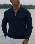 Long Sleeve Polo Monaco - Navy