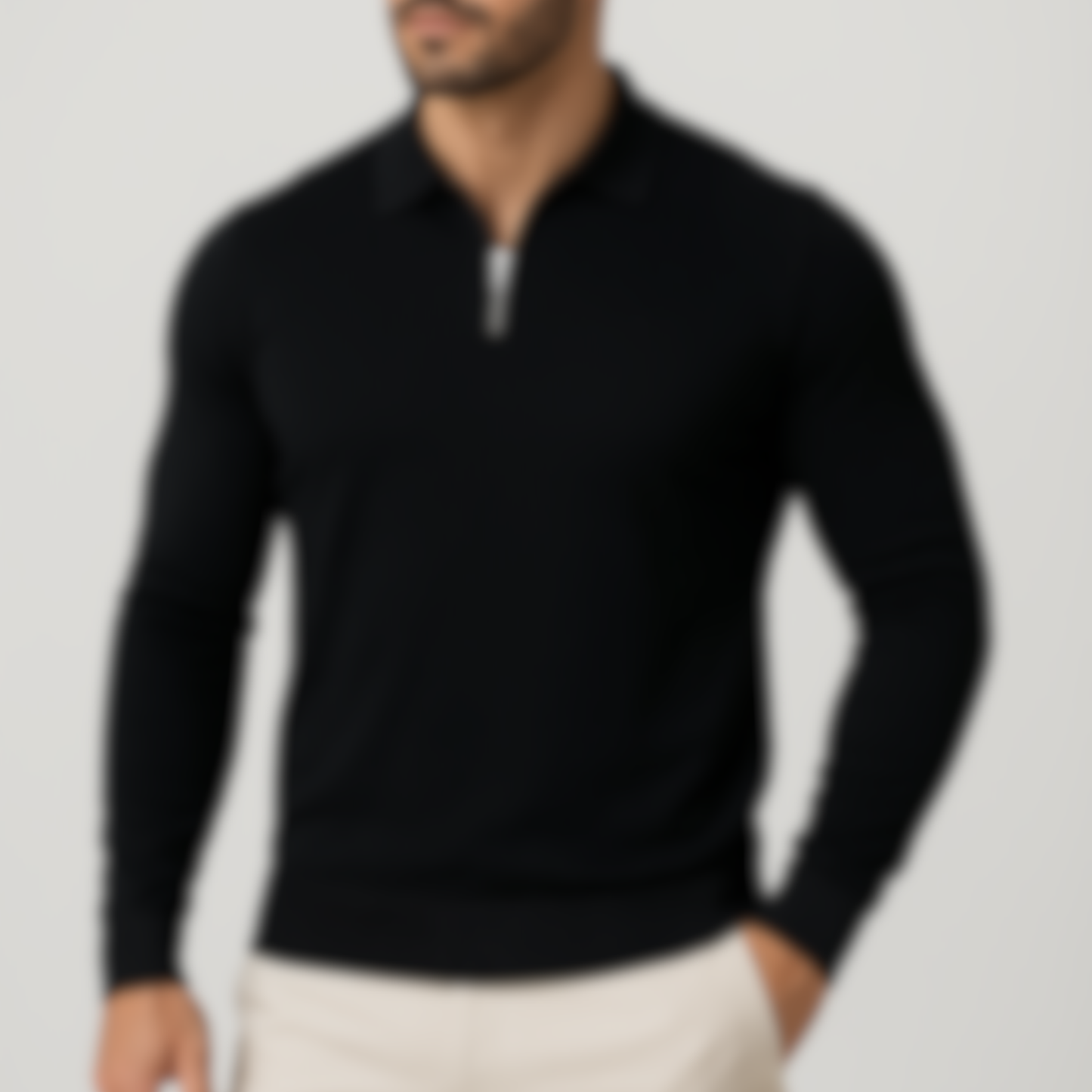 Polo Monaco Manche longue - Vallucci - Noir