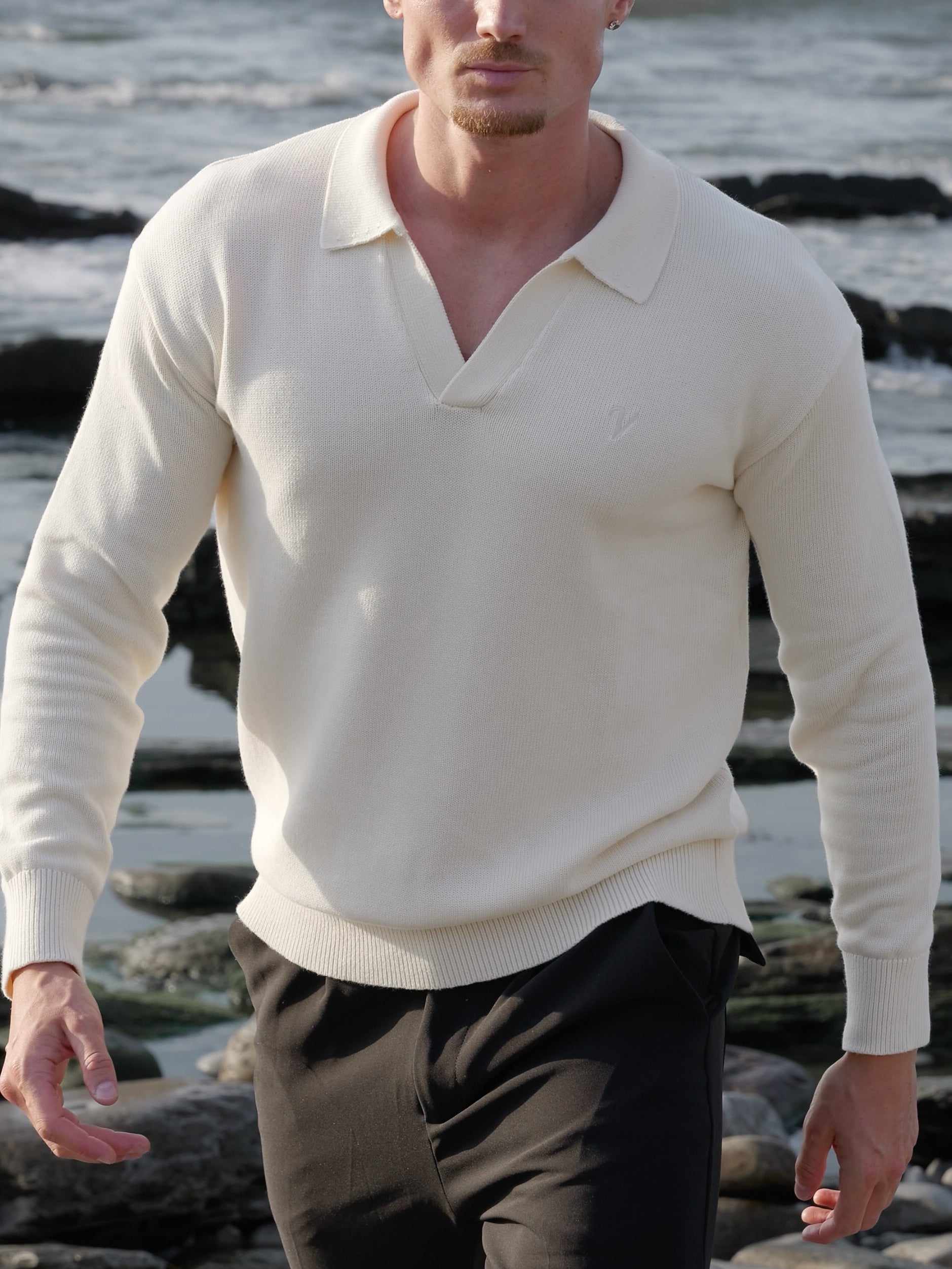Polo Sweater - Off-white
